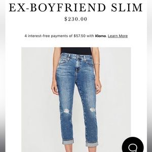 AG Denim The Ex-Boyfriend Slim 27R